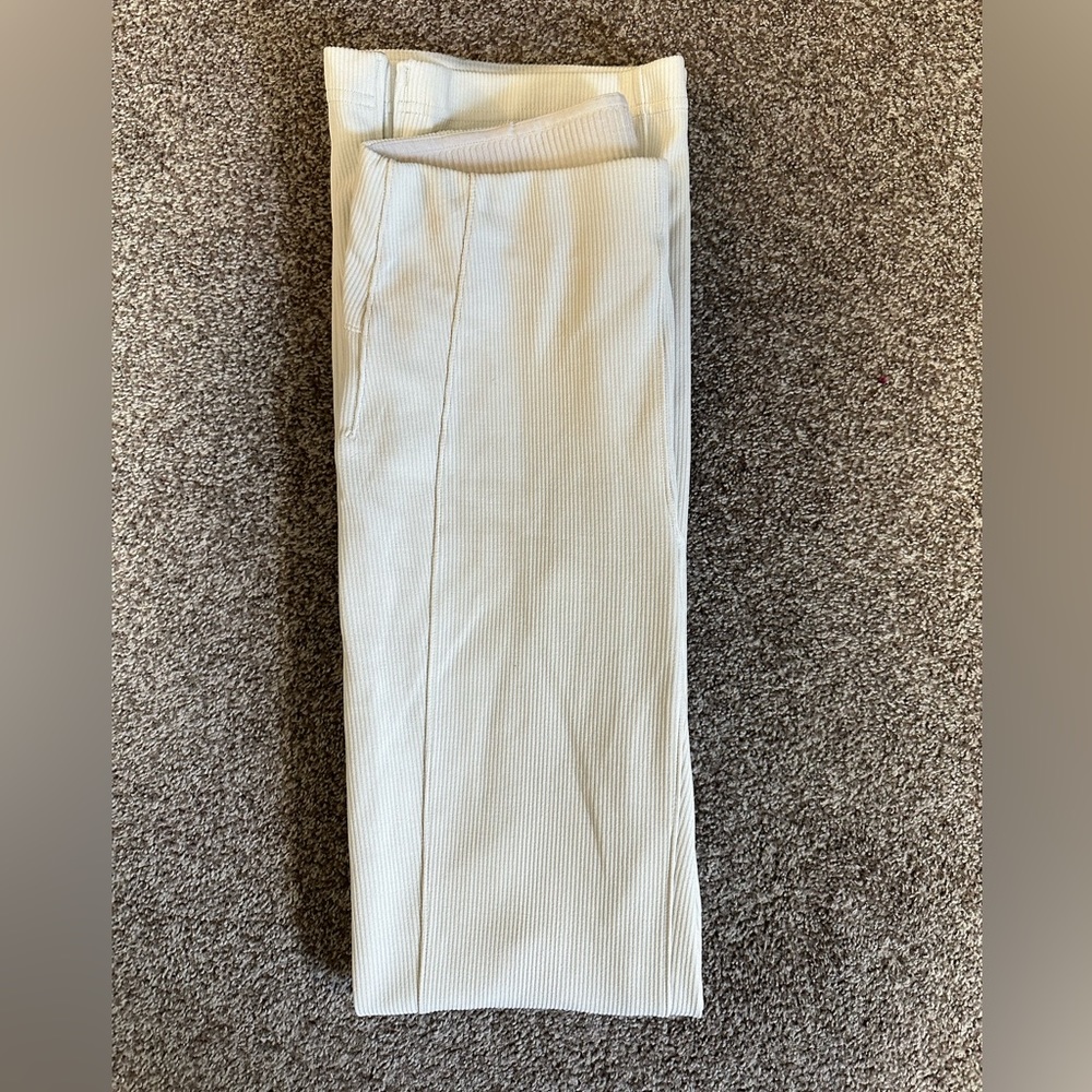 Brushed Softstream rubbed zip flare pants 32.5”